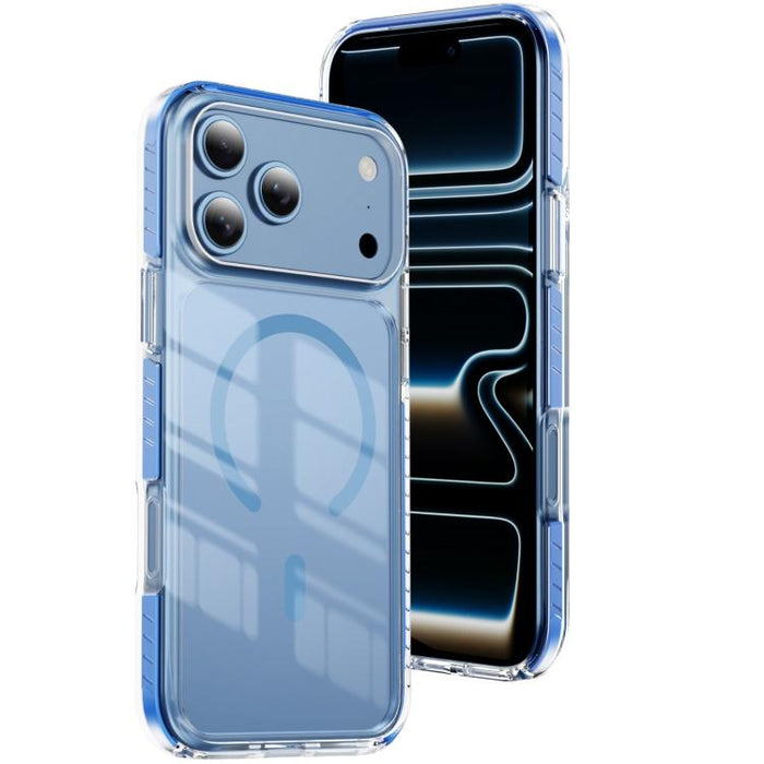 Funda para teléfono híbrida de TPU y acrílico magnético transparente Crystal Shield, For iPhone 17 Pro Max, For iPhone 17 Pro, For iPhone 17, For iPhone Air, For iPhone 16 Pro Max, For iPhone 16 Pro, For iPhone 16 Plus, For iPhone 16                   ...