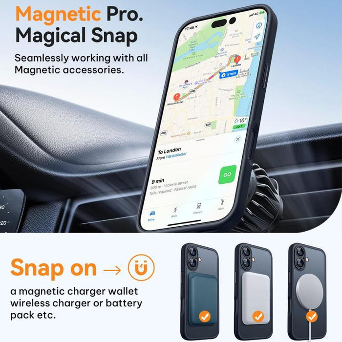 Funda magnética esmerilada con textura de piel XDcase con protector de lente, For iPhone 17 Pro Max, For iPhone 17 Pro, For iPhone 17, For iPhone Air