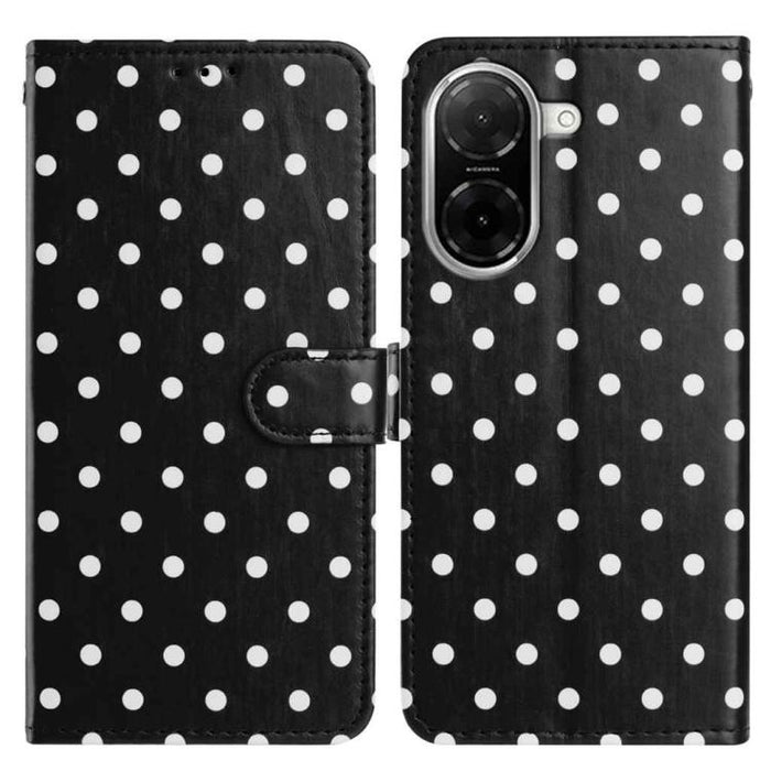 Funda para teléfono de piel vegana con estampado de pequeños puntos, For Redmi Note 15 Pro+ 5G Global 163.3mm, For Redmi Note 15 4G / 5G Global 164mm, For Redmi K90 Pro Max / Poco F8 Ultra, For Redmi K90 / Poco F8 Pro                                   ...