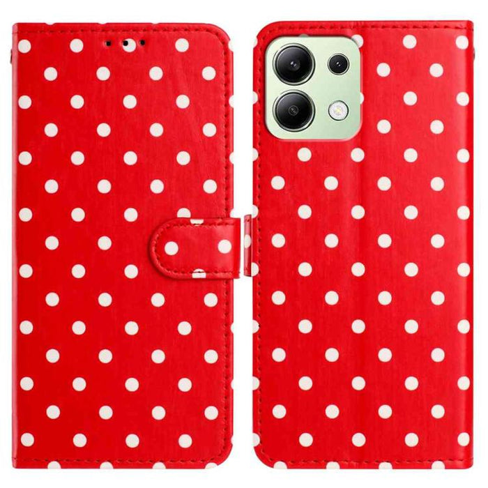 Funda para teléfono de piel vegana con estampado de pequeños puntos, For Redmi Note 14 5G, For Redmi Note 14 Pro+ 5G / 14 Pro 5G, For Redmi Note 13 4G, For Redmi 13C 4G / 5G / Poco C65