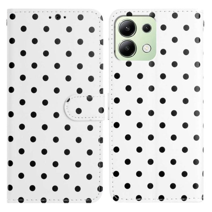 Funda para teléfono de piel vegana con estampado de pequeños puntos, For Redmi Note 14 5G, For Redmi Note 14 Pro+ 5G / 14 Pro 5G, For Redmi Note 13 4G, For Redmi 13C 4G / 5G / Poco C65