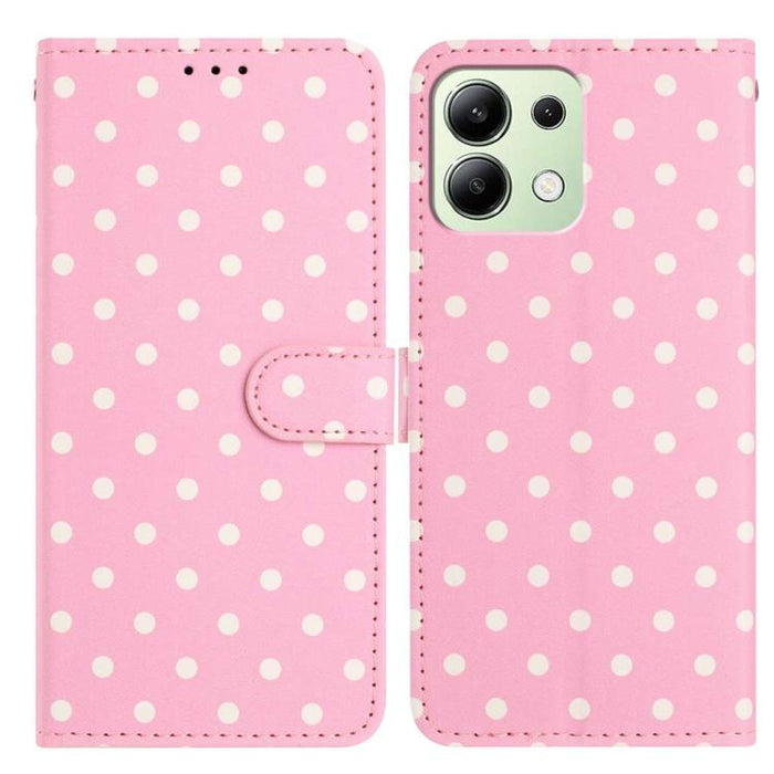 Funda para teléfono de piel vegana con estampado de pequeños puntos, For Redmi Note 14 5G, For Redmi Note 14 Pro+ 5G / 14 Pro 5G, For Redmi Note 13 4G, For Redmi 13C 4G / 5G / Poco C65