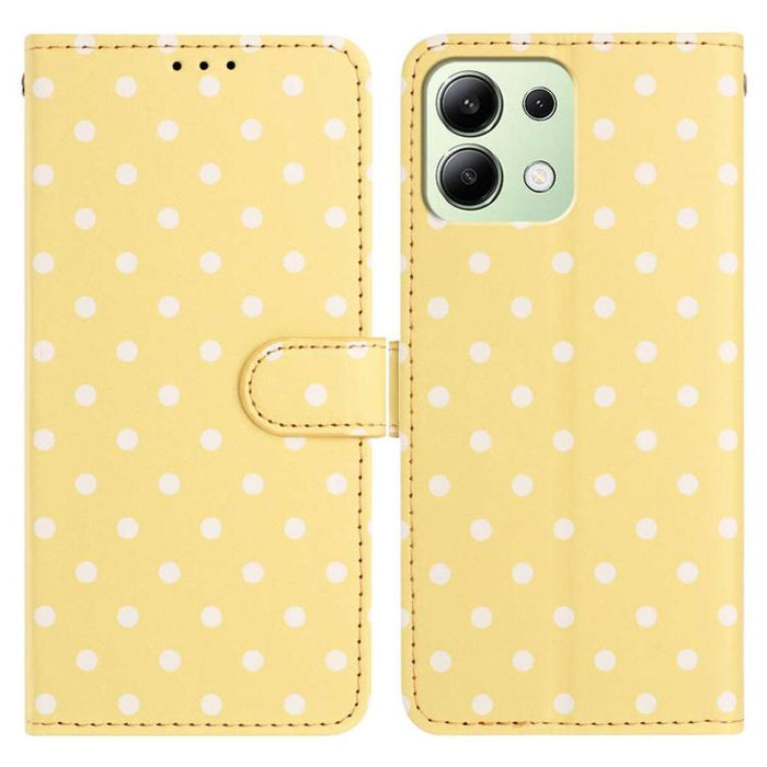 Funda para teléfono de piel vegana con estampado de pequeños puntos, For Redmi Note 14 5G, For Redmi Note 14 Pro+ 5G / 14 Pro 5G, For Redmi Note 13 4G, For Redmi 13C 4G / 5G / Poco C65