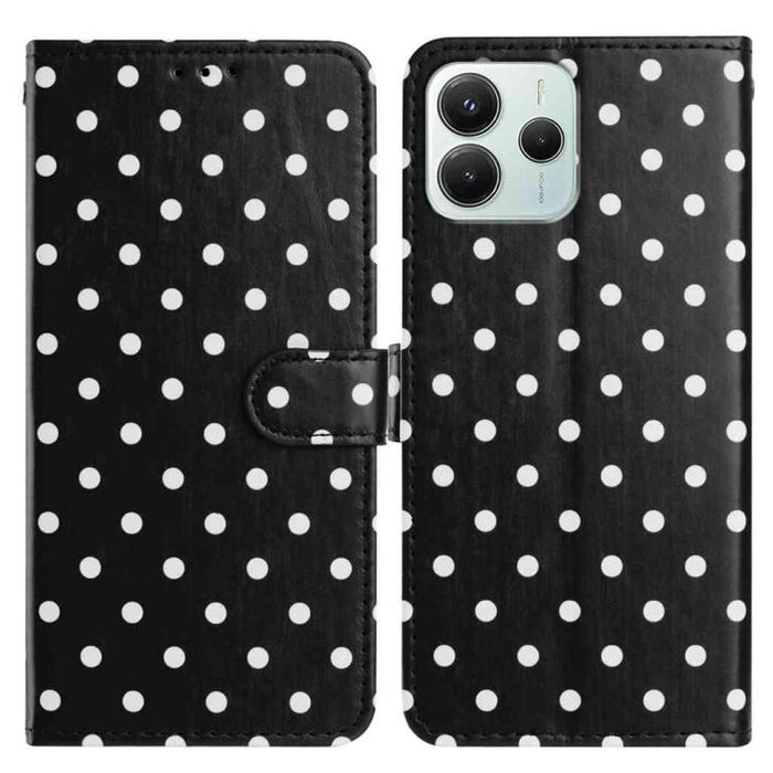 Funda para teléfono de piel vegana con estampado de pequeños puntos, For Redmi Note 15 Pro+ 5G Global 163.3mm, For Redmi Note 15 4G / 5G Global 164mm, For Redmi K90 Pro Max / Poco F8 Ultra, For Redmi K90 / Poco F8 Pro                                   ...