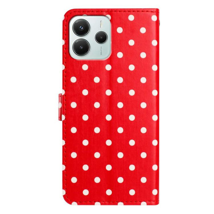 Funda para teléfono de piel vegana con estampado de pequeños puntos, For Redmi Note 14 5G, For Redmi Note 14 Pro+ 5G / 14 Pro 5G, For Redmi Note 13 4G, For Redmi 13C 4G / 5G / Poco C65