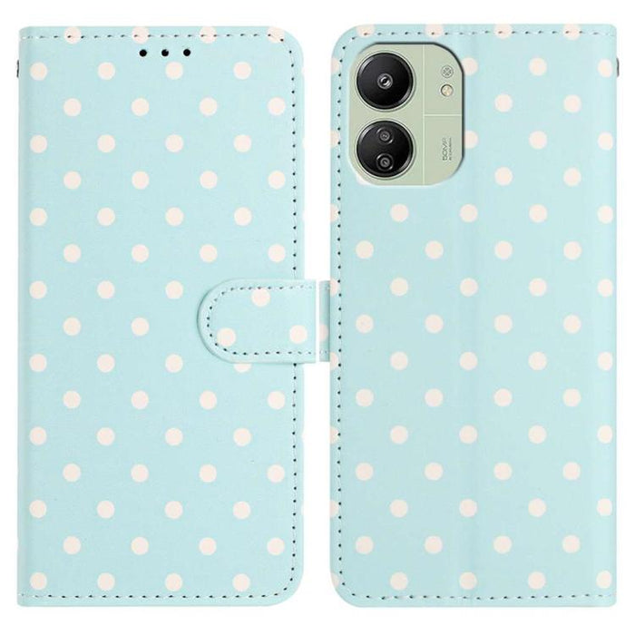 Funda para teléfono de piel vegana con estampado de pequeños puntos, For Redmi Note 14 5G, For Redmi Note 14 Pro+ 5G / 14 Pro 5G, For Redmi Note 13 4G, For Redmi 13C 4G / 5G / Poco C65