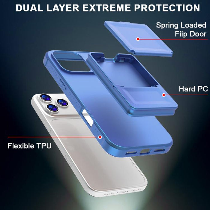 Funda para teléfono con tarjetero oculto de TPU con tacto suave y espejo oculto, con soporte., For iPhone 17 Pro Max, For iPhone 17 Pro, For iPhone 17, For iPhone Air