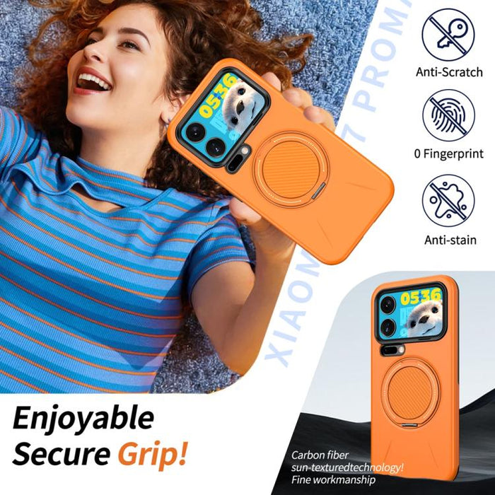 Funda híbrida de TPU y PC con soporte giratorio de metal y MagSafe, For Xiaomi 17 Pro Max, For Xiaomi 17, For Xiaomi 15T Pro 5G, For Xiaomi 15T 5G, For Xiaomi 14T Pro, For Xiaomi 14T