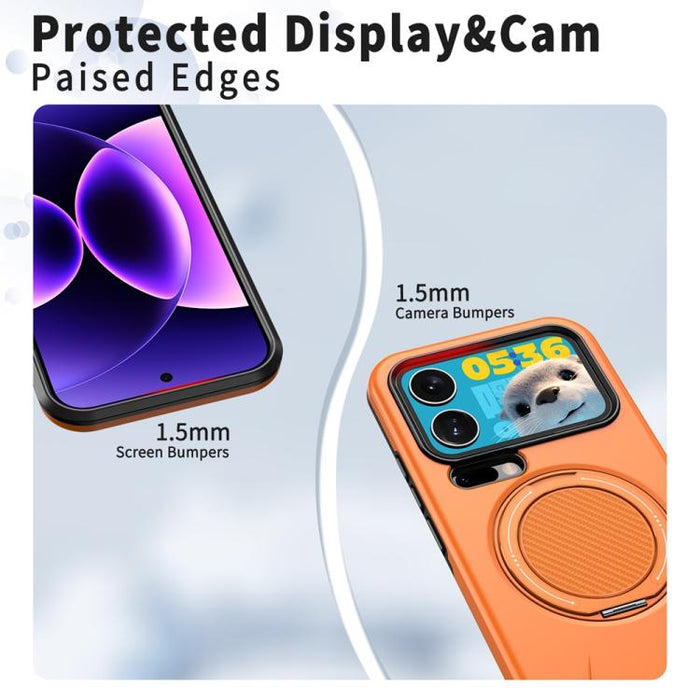 Funda híbrida de TPU y PC con soporte giratorio de metal y MagSafe, For Xiaomi 17 Pro Max, For Xiaomi 17, For Xiaomi 15T Pro 5G, For Xiaomi 15T 5G, For Xiaomi 14T Pro, For Xiaomi 14T