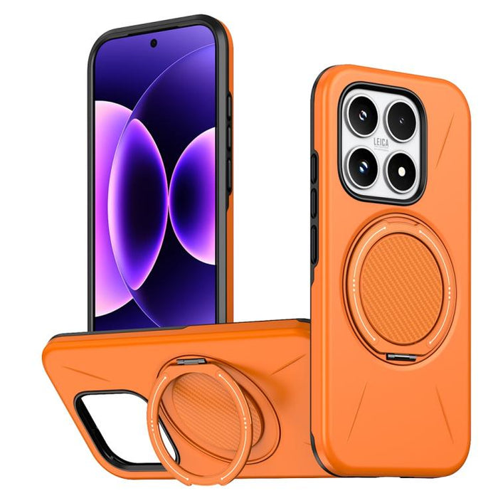 Funda híbrida de TPU y PC con soporte giratorio de metal y MagSafe, For Xiaomi 17 Pro Max, For Xiaomi 17, For Xiaomi 15T Pro 5G, For Xiaomi 15T 5G, For Xiaomi 14T Pro, For Xiaomi 14T