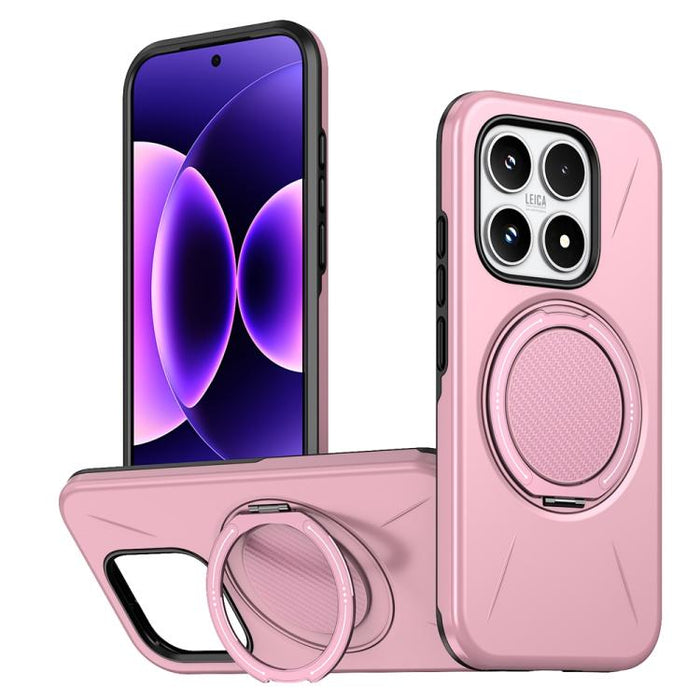 Funda híbrida de TPU y PC con soporte giratorio de metal y MagSafe, For Xiaomi 17 Pro Max, For Xiaomi 17, For Xiaomi 15T Pro 5G, For Xiaomi 15T 5G, For Xiaomi 14T Pro, For Xiaomi 14T