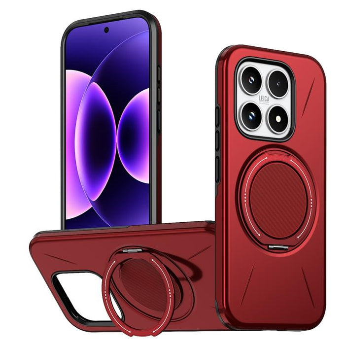 Funda híbrida de TPU y PC con soporte giratorio de metal y MagSafe, For Xiaomi 17 Pro Max, For Xiaomi 17, For Xiaomi 15T Pro 5G, For Xiaomi 15T 5G, For Xiaomi 14T Pro, For Xiaomi 14T