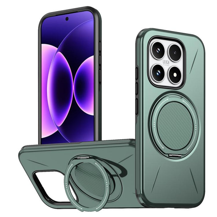 Funda híbrida de TPU y PC con soporte giratorio de metal y MagSafe, For Xiaomi 17 Pro Max, For Xiaomi 17, For Xiaomi 15T Pro 5G, For Xiaomi 15T 5G, For Xiaomi 14T Pro, For Xiaomi 14T