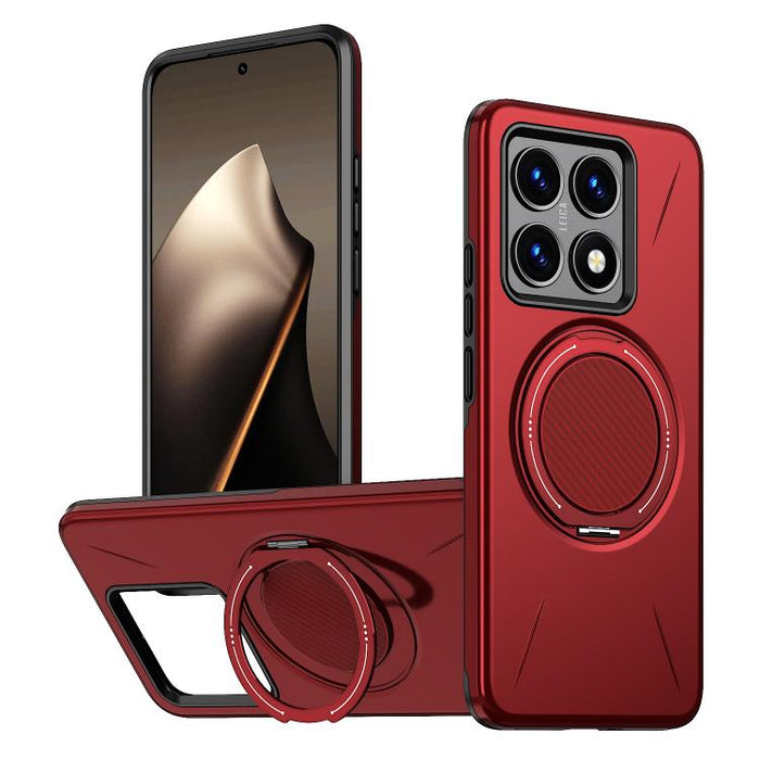 Funda híbrida de TPU y PC con soporte giratorio de metal y MagSafe, For Xiaomi 17 Pro Max, For Xiaomi 17, For Xiaomi 15T Pro 5G, For Xiaomi 15T 5G, For Xiaomi 14T Pro, For Xiaomi 14T