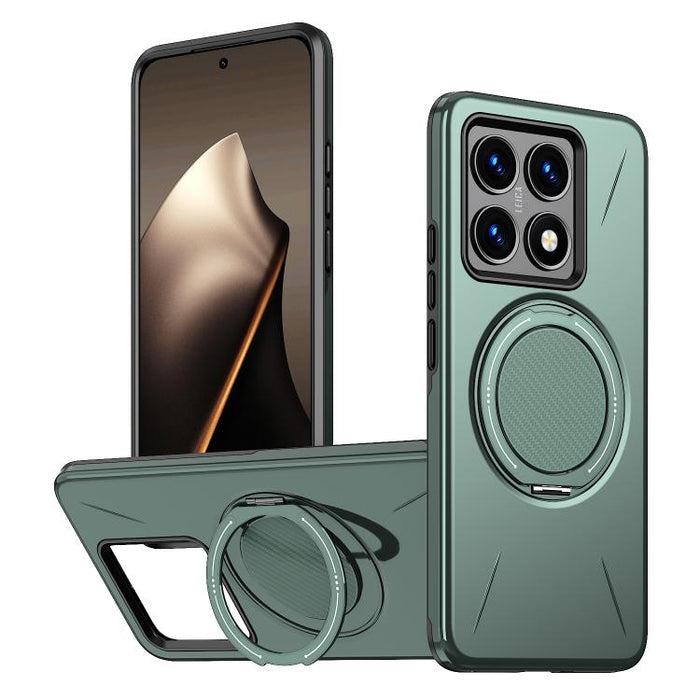 Funda híbrida de TPU y PC con soporte giratorio de metal y MagSafe, For Xiaomi 17 Pro Max, For Xiaomi 17, For Xiaomi 15T Pro 5G, For Xiaomi 15T 5G, For Xiaomi 14T Pro, For Xiaomi 14T