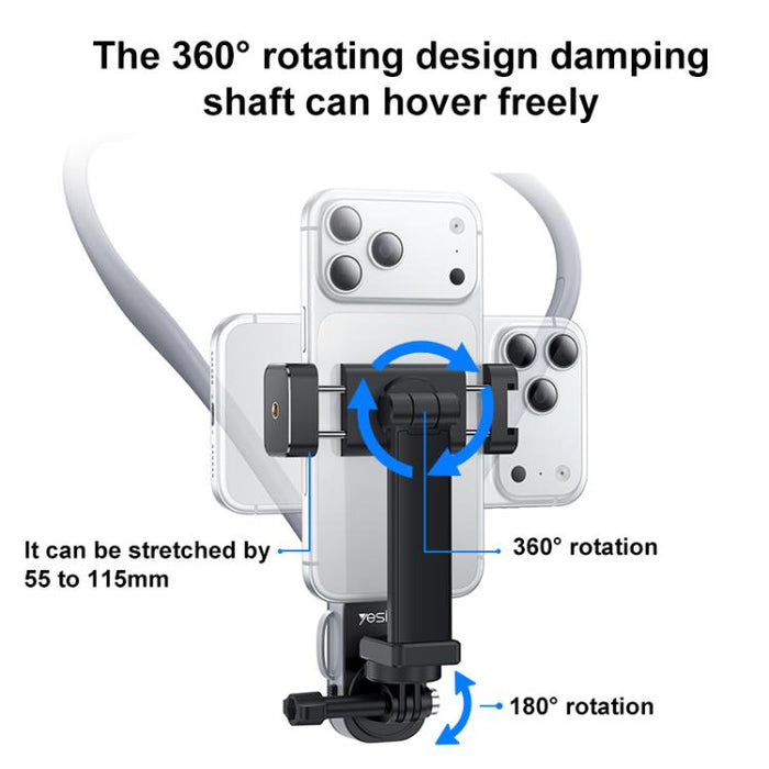 Soporte multifuncional para teléfono Yesido C334 para llevar en el cuello con correa trasera., C334