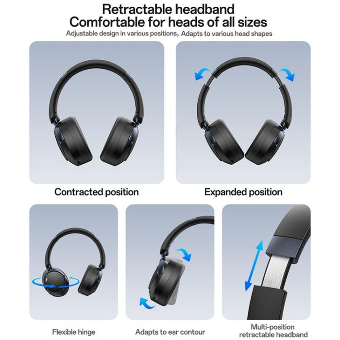Auriculares Bluetooth supraaurales Yesido EP11 con cancelación de ruido de modo dual, EP11