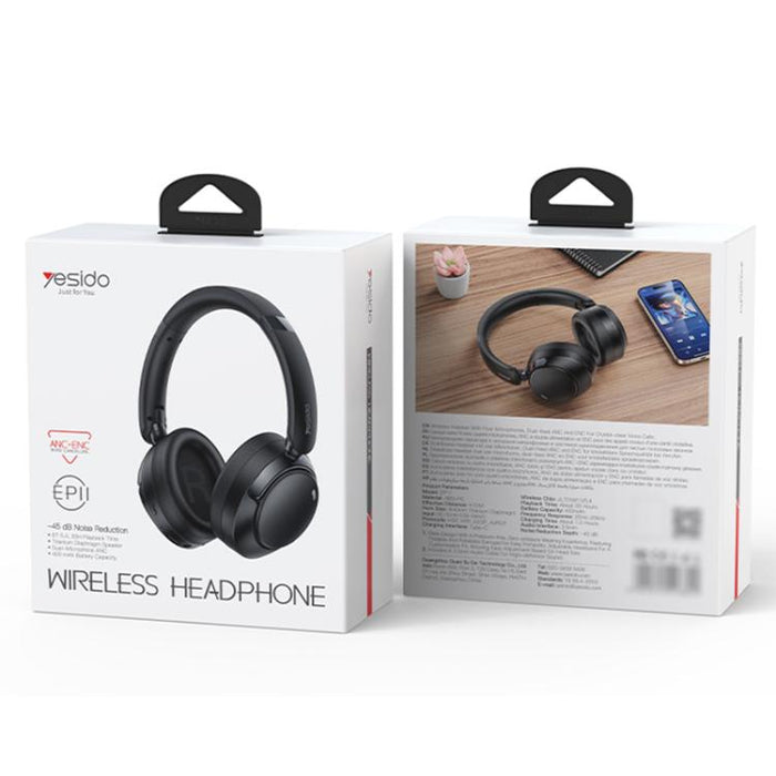 Auriculares Bluetooth supraaurales Yesido EP11 con cancelación de ruido de modo dual, EP11