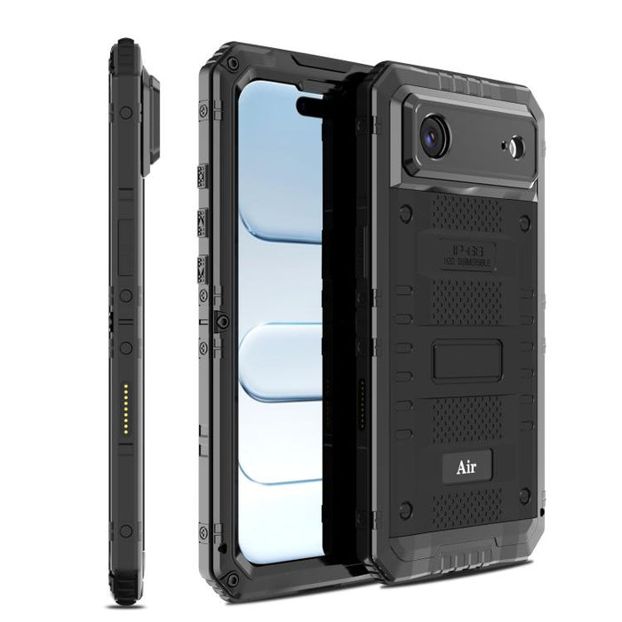 Funda híbrida de silicona y metal a prueba de cuatro metales, For iPhone 17 Pro Max, For iPhone 17 Pro, For iPhone 17, For iPhone Air