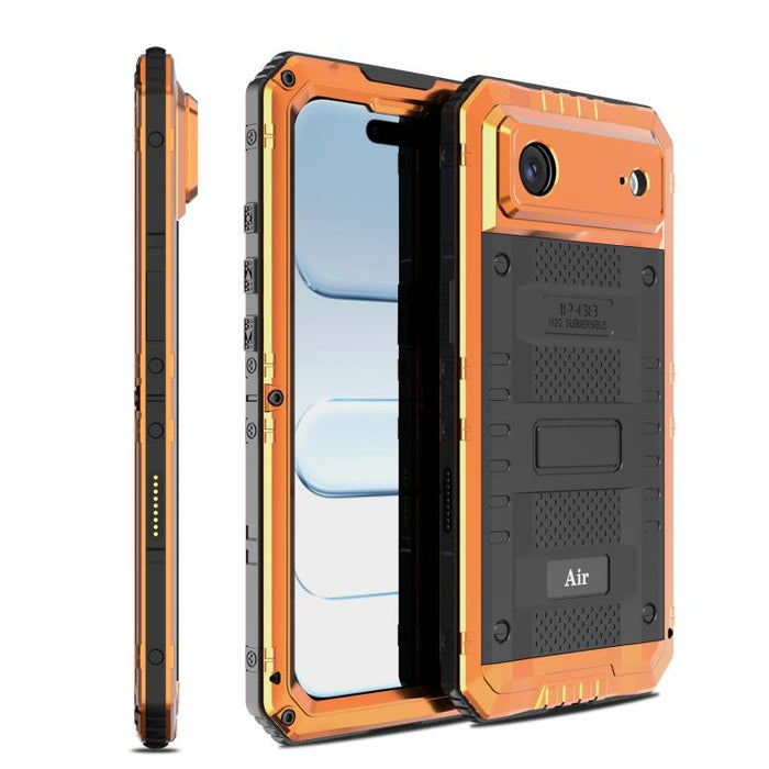 Funda híbrida de silicona y metal a prueba de cuatro metales, For iPhone 17 Pro Max, For iPhone 17 Pro, For iPhone 17, For iPhone Air