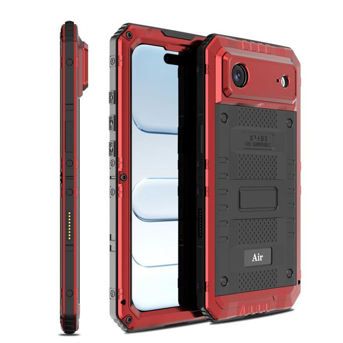 Funda híbrida de silicona y metal a prueba de cuatro metales, For iPhone 17 Pro Max, For iPhone 17 Pro, For iPhone 17, For iPhone Air