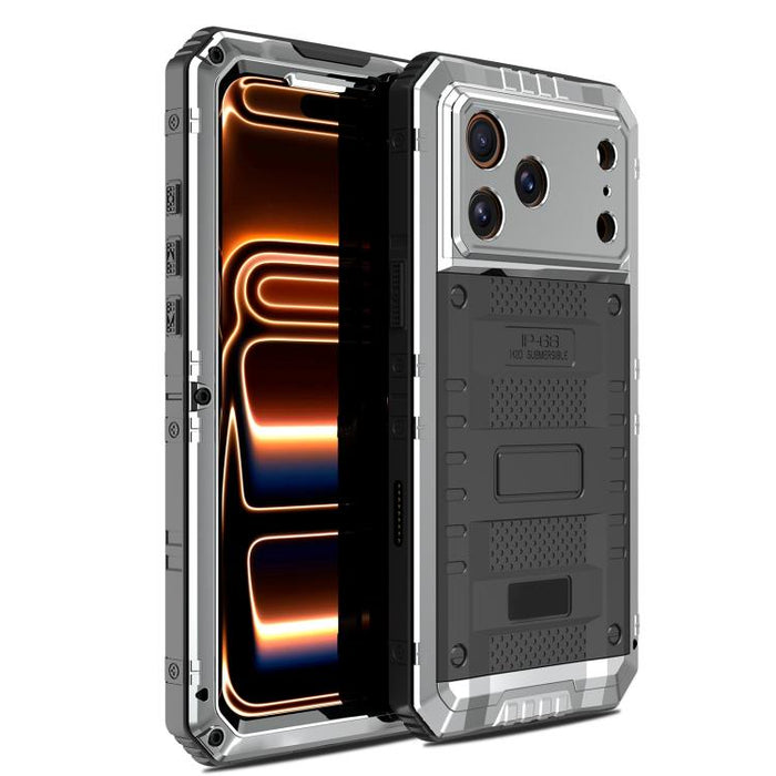 Funda híbrida de silicona y metal a prueba de cuatro metales, For iPhone 17 Pro Max, For iPhone 17 Pro, For iPhone 17, For iPhone Air