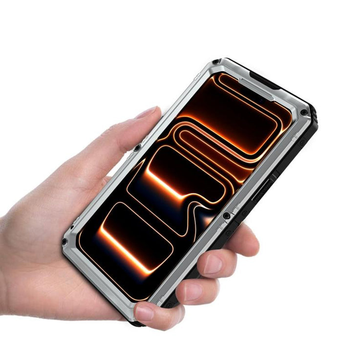 Funda híbrida de silicona y metal a prueba de cuatro metales, For iPhone 17 Pro Max, For iPhone 17 Pro, For iPhone 17, For iPhone Air
