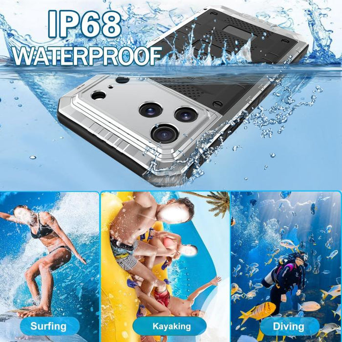 Funda híbrida de silicona y metal a prueba de cuatro metales, For iPhone 17 Pro Max, For iPhone 17 Pro, For iPhone 17, For iPhone Air