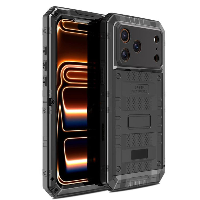 Funda híbrida de silicona y metal a prueba de cuatro metales, For iPhone 17 Pro Max, For iPhone 17 Pro, For iPhone 17, For iPhone Air