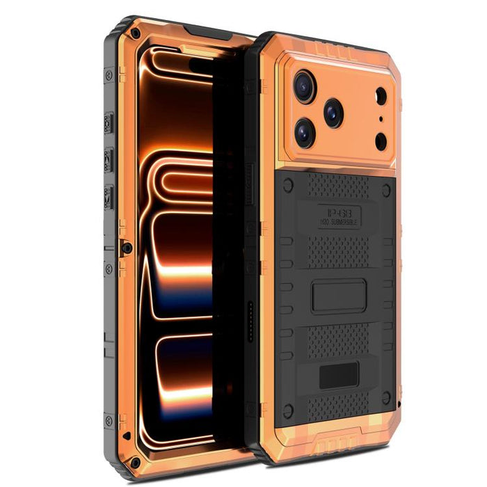 Funda híbrida de silicona y metal a prueba de cuatro metales, For iPhone 17 Pro Max, For iPhone 17 Pro, For iPhone 17, For iPhone Air