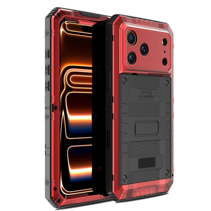 Funda híbrida de silicona y metal a prueba de cuatro metales, For iPhone 17 Pro Max, For iPhone 17 Pro, For iPhone 17, For iPhone Air