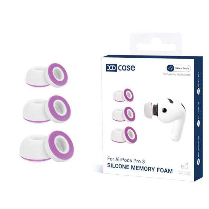 XDcase 3 pares de almohadillas de silicona de repuesto para auriculares, tallas S/M/L, For AirPods Pro 3, 3 Pairs S/M/L Size