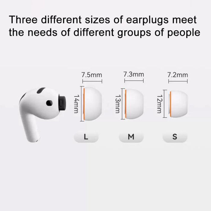 XDcase 3 pares de almohadillas de silicona de repuesto para auriculares, tallas S/M/L, For AirPods Pro 3, 3 Pairs S/M/L Size