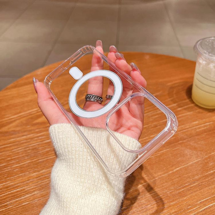 Funda de TPU de acrílico transparente con imán MagSafe y orificio grande para cámara, For Xiaomi 17 Pro Max, For Xiaomi 17 Pro, For Xiaomi 17