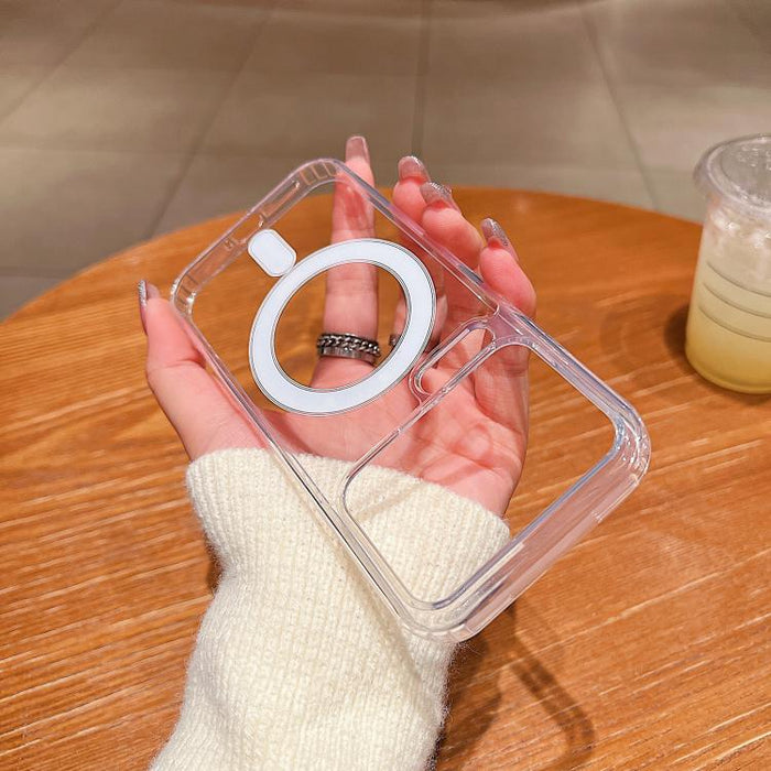 Funda de TPU de acrílico transparente con imán MagSafe y orificio grande para cámara, For Xiaomi 17 Pro Max, For Xiaomi 17 Pro, For Xiaomi 17