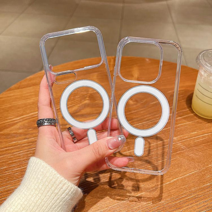 Funda de TPU de acrílico transparente con imán MagSafe y orificio grande para cámara, For Xiaomi 17 Pro Max, For Xiaomi 17 Pro, For Xiaomi 17