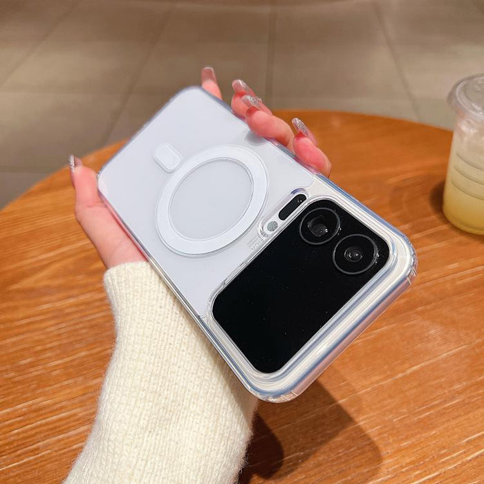 Funda de TPU de acrílico transparente con imán MagSafe y orificio grande para cámara, For Xiaomi 17 Pro Max, For Xiaomi 17 Pro, For Xiaomi 17