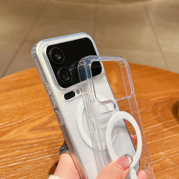 Funda de TPU de acrílico transparente con imán MagSafe y orificio grande para cámara, For Xiaomi 17 Pro Max, For Xiaomi 17 Pro, For Xiaomi 17