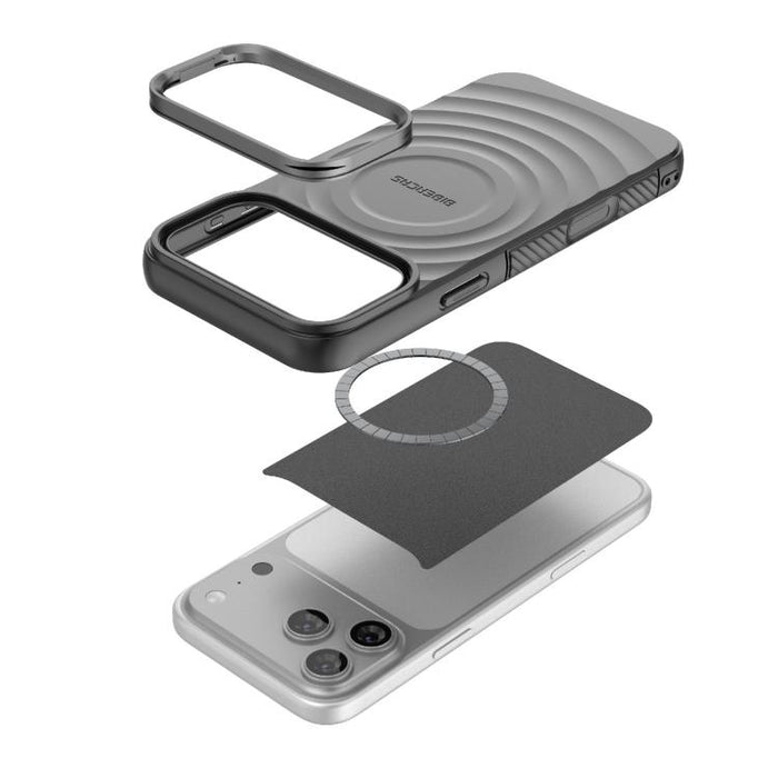 Funda magnética de TPU con textura de onda BIBERCAS, For iPhone 17 Pro Max