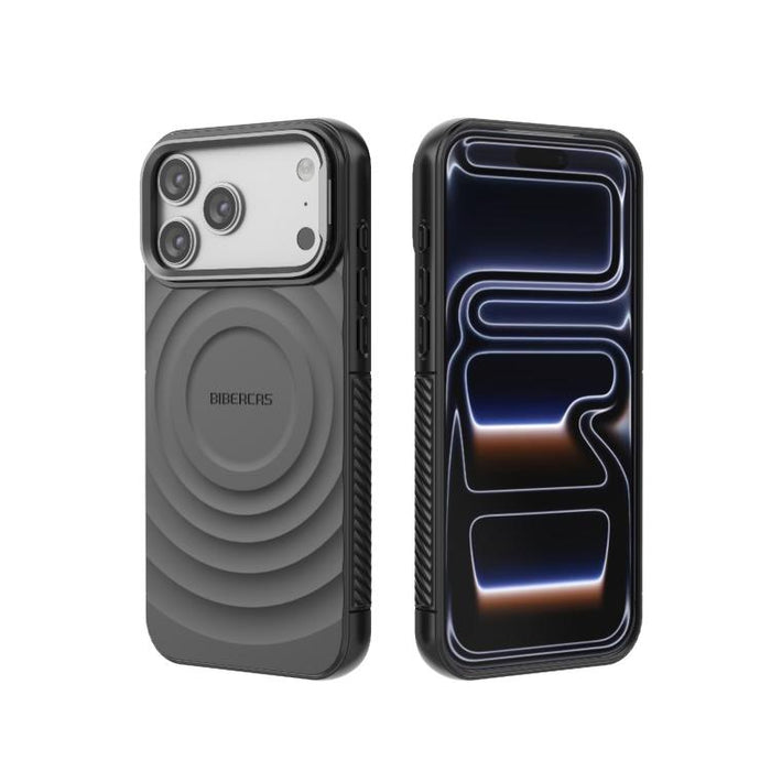 Funda magnética de TPU con textura de onda BIBERCAS, For iPhone 17 Pro Max