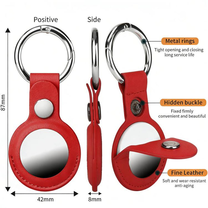 Paquete de 4 fundas protectoras de cuero vegano XDcase con anillo metálico, 4PCS