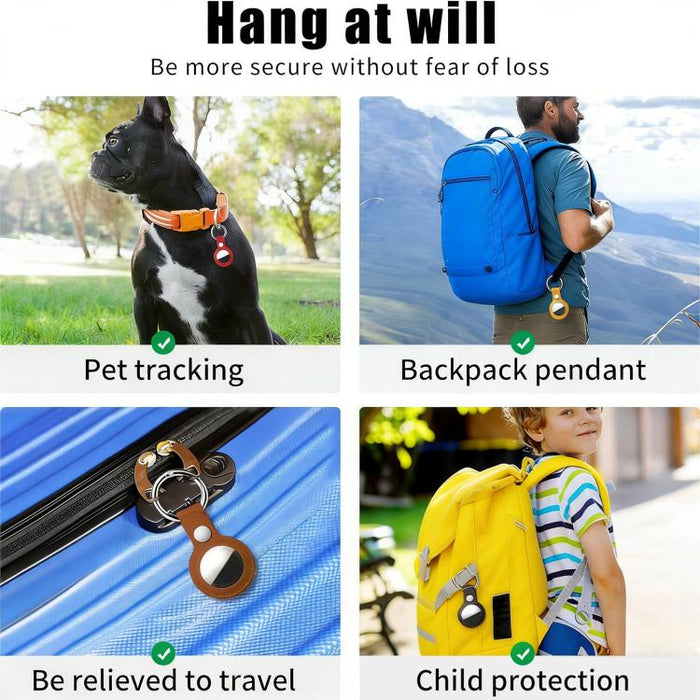 Paquete de 4 fundas protectoras de cuero vegano XDcase con anillo metálico, 4PCS