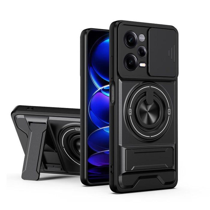 Funda para teléfono multifuncional magnética a prueba de golpes con ventana deslizante para lente, For Redmi 15a 5G, For Redmi Note 15 Pro 4G Global 163.2mm, For Redmi Note 15 Pro+ 5G Global 163.3mm, For Redmi Note 15 Pro 5G Global 163.6mm             ...