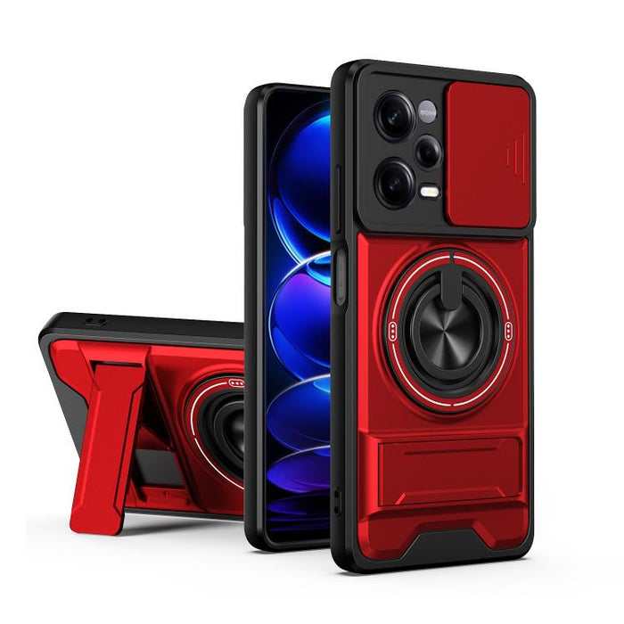 Funda para teléfono multifuncional magnética a prueba de golpes con ventana deslizante para lente, For Redmi 15a 5G, For Redmi Note 15 Pro 4G Global 163.2mm, For Redmi Note 15 Pro+ 5G Global 163.3mm, For Redmi Note 15 Pro 5G Global 163.6mm             ...