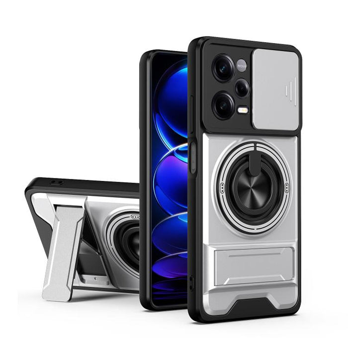 Funda para teléfono multifuncional magnética a prueba de golpes con ventana deslizante para lente, For Redmi 15a 5G, For Redmi Note 15 Pro 4G Global 163.2mm, For Redmi Note 15 Pro+ 5G Global 163.3mm, For Redmi Note 15 Pro 5G Global 163.6mm             ...