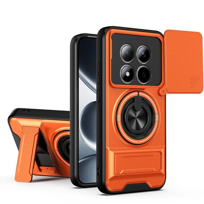 Funda para teléfono multifuncional magnética a prueba de golpes con ventana deslizante para lente, For Redmi 15a 5G, For Redmi Note 15 Pro 4G Global 163.2mm, For Redmi Note 15 Pro+ 5G Global 163.3mm, For Redmi Note 15 Pro 5G Global 163.6mm             ...