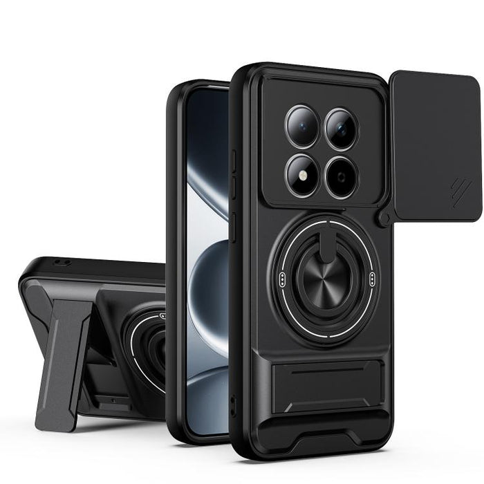 Funda para teléfono multifuncional magnética a prueba de golpes con ventana deslizante para lente, For Redmi 15a 5G, For Redmi Note 15 Pro 4G Global 163.2mm, For Redmi Note 15 Pro+ 5G Global 163.3mm, For Redmi Note 15 Pro 5G Global 163.6mm             ...