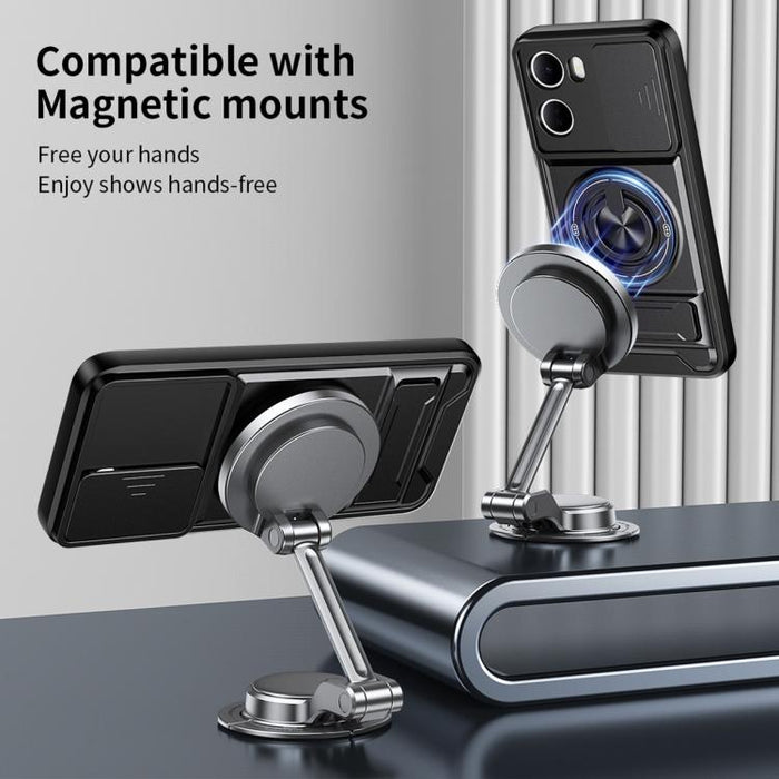 Funda para teléfono multifuncional magnética a prueba de golpes con ventana deslizante para lente, For Redmi 15a 5G, For Redmi Note 15 Pro 4G Global 163.2mm, For Redmi Note 15 Pro+ 5G Global 163.3mm, For Redmi Note 15 Pro 5G Global 163.6mm             ...