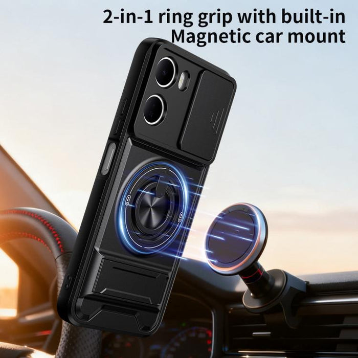Funda para teléfono multifuncional magnética a prueba de golpes con ventana deslizante para lente, For Redmi 15a 5G, For Redmi Note 15 Pro 4G Global 163.2mm, For Redmi Note 15 Pro+ 5G Global 163.3mm, For Redmi Note 15 Pro 5G Global 163.6mm             ...