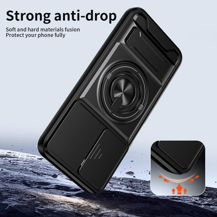 Funda para teléfono multifuncional magnética a prueba de golpes con ventana deslizante para lente, For Redmi 15a 5G, For Redmi Note 15 Pro 4G Global 163.2mm, For Redmi Note 15 Pro+ 5G Global 163.3mm, For Redmi Note 15 Pro 5G Global 163.6mm             ...
